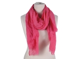 Jednobarevný šátek s bavlnou růžový
