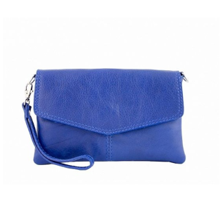 Kožená crossbody / psaníčko kabelka Diana modrá